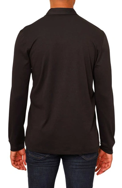 Shop Vellapais Lucena Solid Cotton Knit Button-up Shirt In Black