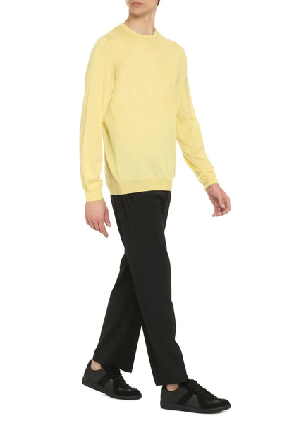 Shop The (alphabet) The (knit) - Cashmere-silk Blend Sweater In Yellow