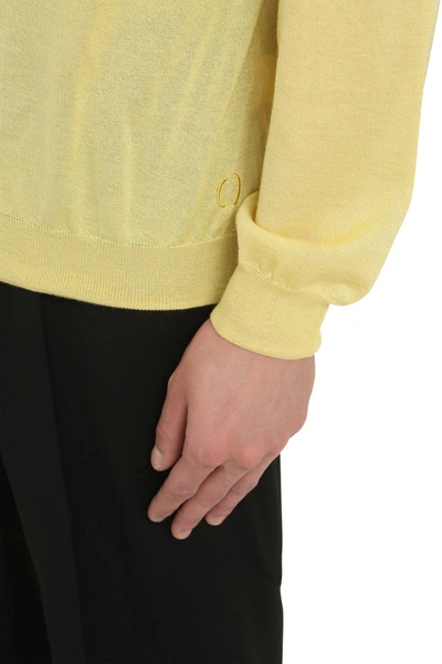 Shop The (alphabet) The (knit) - Cashmere-silk Blend Sweater In Yellow