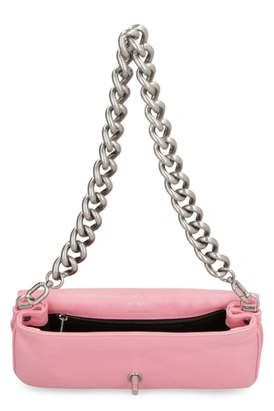 Balenciaga Bb Soft Flap Leather Shoulder Bag In Pink