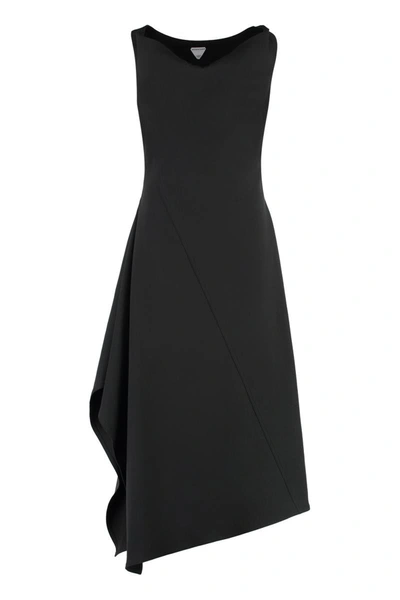 Shop Bottega Veneta Cotton Dress In Black