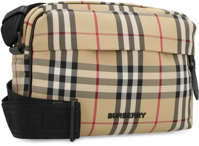 Shop Burberry Paddy Fabric Shoulder Bag In Beige