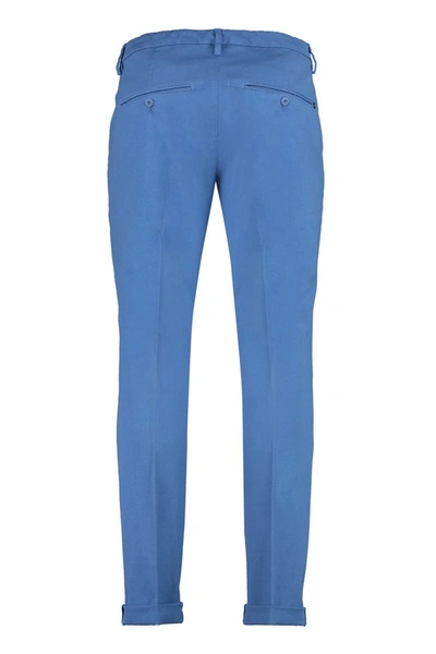 Shop Dondup Gaubert Slim Fit Chino Trousers In Blue