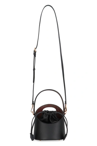 Shop Etro Saturno Mini Bucket Bag In Black