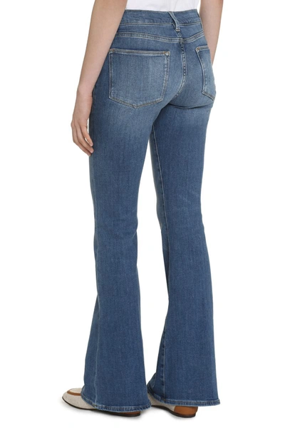 Shop Frame High-rise Flared Jeans In Denim