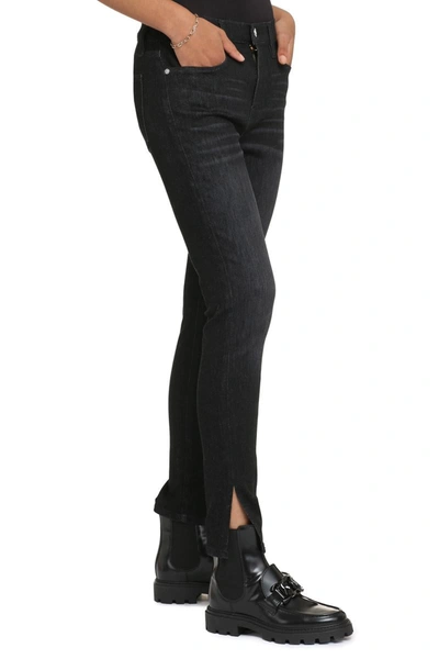 Shop Frame Le Shape High-rise Skinny-fit Jeans In Denim