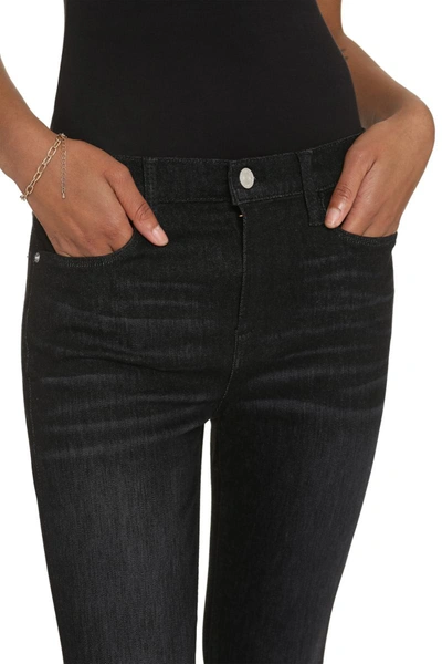 Shop Frame Le Shape High-rise Skinny-fit Jeans In Denim