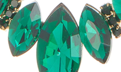 Shop Natasha Marquise Crystal Teardrop Earrings In Emerald