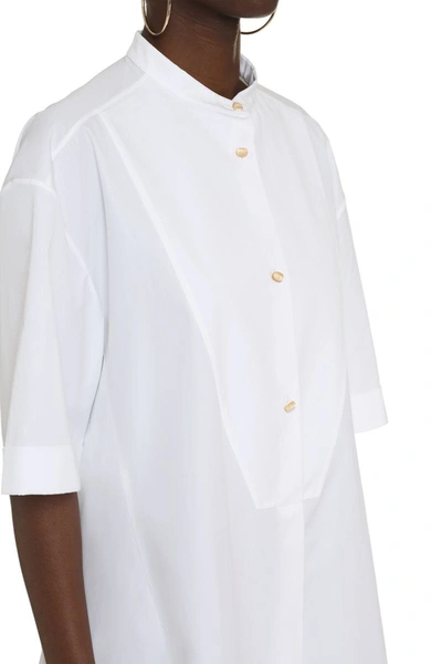 Shop Jil Sander Cotton Shirtdress In White