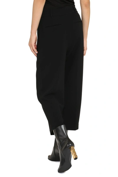Shop Michael Michael Kors High-waisted Cropped Trousers In Black