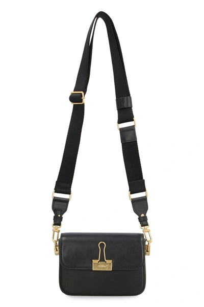 Shop Off-white Blinder Leather Shoulder Bag In Black