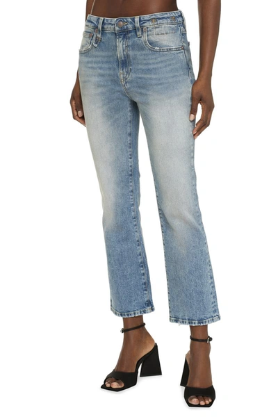 Shop R13 Cropped Flared Jeans In Denim