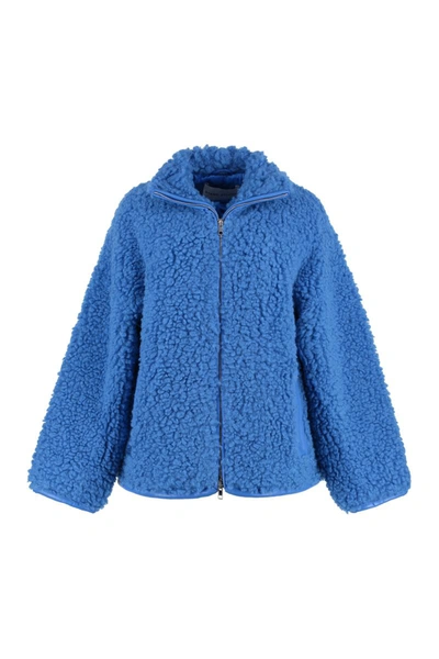 Shop Stand Studio Azalea Faux Fur Jacket In Blue
