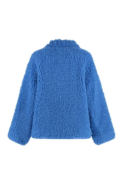 Shop Stand Studio Azalea Faux Fur Jacket In Blue