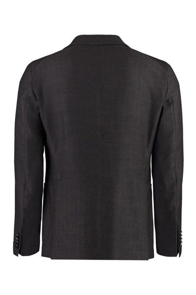 Tagliatore Tailored Single-breasted Suit Jacket In Brown