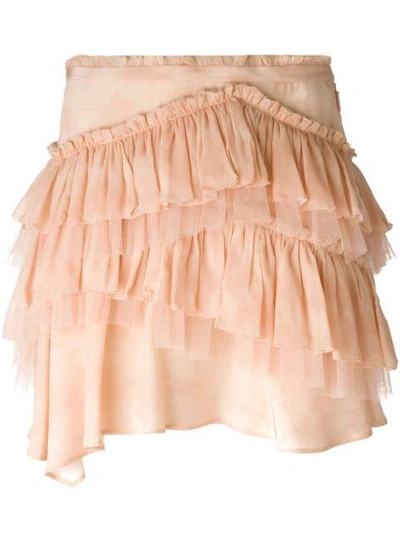 Shop Roberto Cavalli Ruffled Mini Skirt