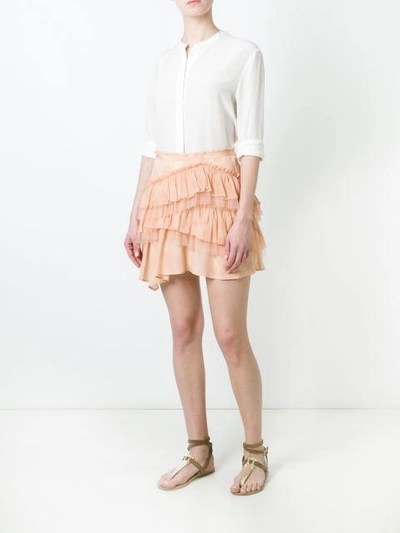 Shop Roberto Cavalli Ruffled Mini Skirt