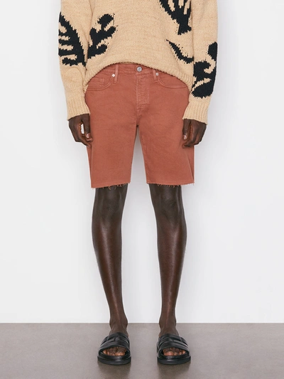Shop Frame L'homme Cut Off Shorts In Brown
