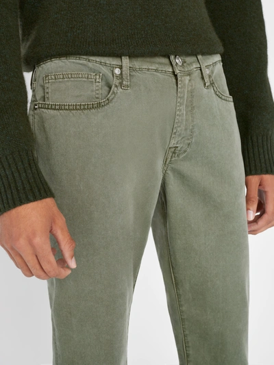 Shop Frame L'homme Slim Brushed Twill Jeans In Green