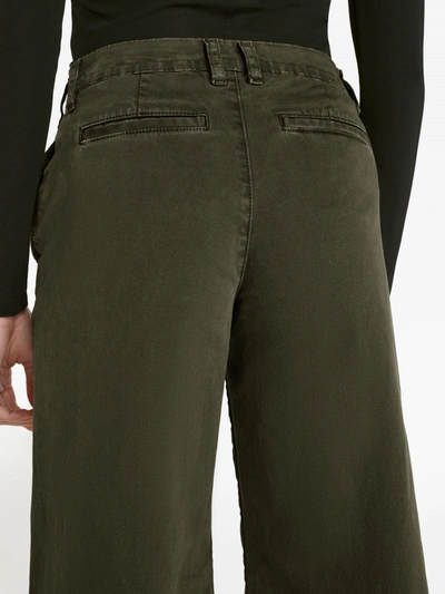 Shop Frame Pixie Wide Leg Tomboy Trouser Jeans Pants In Green