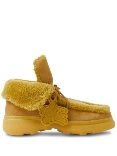 Shop Burberry Boots In Manilla/amber Yellow