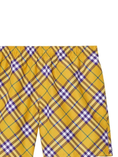 Shop Burberry Shorts In Pear Ip Pattern