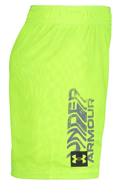 Shop Under Armour Speedcheck Reversible Shorts In Lime Surge