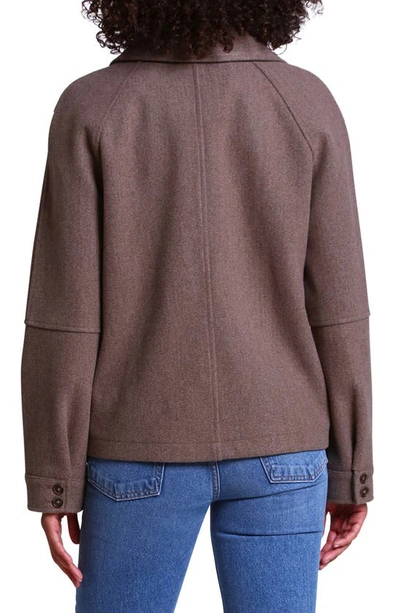 Avec Les Filles Zip-up Utility Jacket In Chocolate