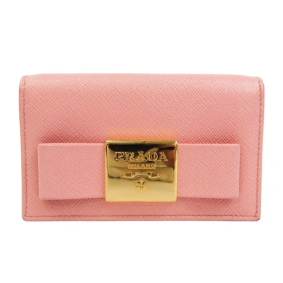 Shop Prada Saffiano Leather Wallet () In Pink