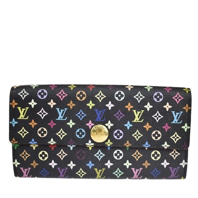 Pre-owned Louis Vuitton Portefeuille Sarah Canvas Wallet () In Multi