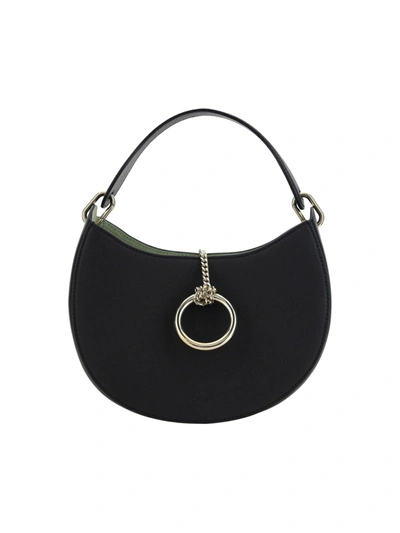 Shop Chloé Leather Small Arlène Shoulder Women's Bag In Black