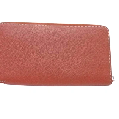 Shop Hermes Azap Leather Wallet () In Brown