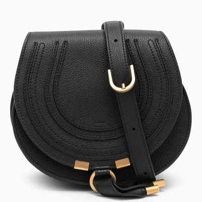 Shop Chloé Leather Small Marcie Crossbody Women's Bag In Black