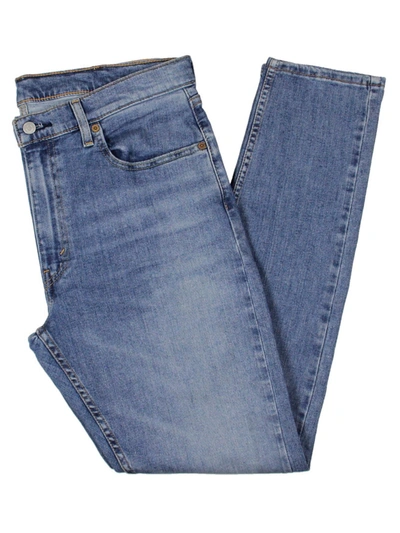 Shop Levi Strauss & Co Mens Mid-rise Tapered Skinny Jeans In Blue