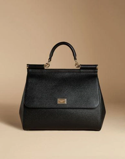 Shop Dolce & Gabbana Medium Leather Bags In Black