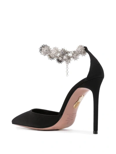 Aquazzura Comet 105 Crystal-embellished Pumps In Black