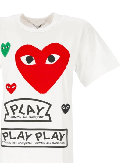 Shop Comme Des Garçons Play Comme Des Garcons Play T-shirts And Polos In White