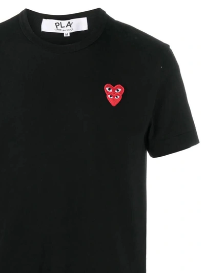 Shop Comme Des Garçons Play Comme Des Garcons Play T-shirts And Polos In Black