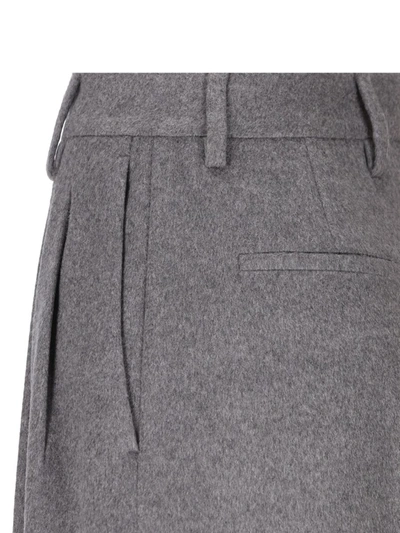 Shop Prada Pants In Gray