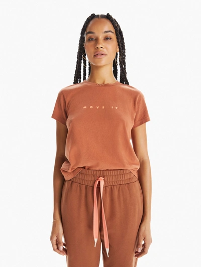 Shop Mother The Rise & Shine Sierra T-shirt (also In S, L,xl) In Brown