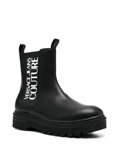 Shop Versace Jeans Couture Syrius Dis47 Boots Shoes In Black