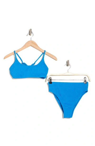 Shop Vyb Textured Two-piece Swimsuit In Ture Blue