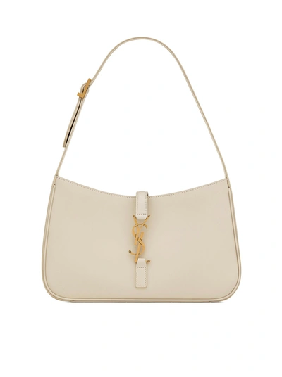 Shop Saint Laurent Le 5 À 7 Hobo Bag In Smooth Leather In Ivory