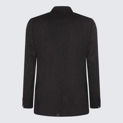 Shop Dolce & Gabbana Black Wool And Silk Blend Two Piece Suit