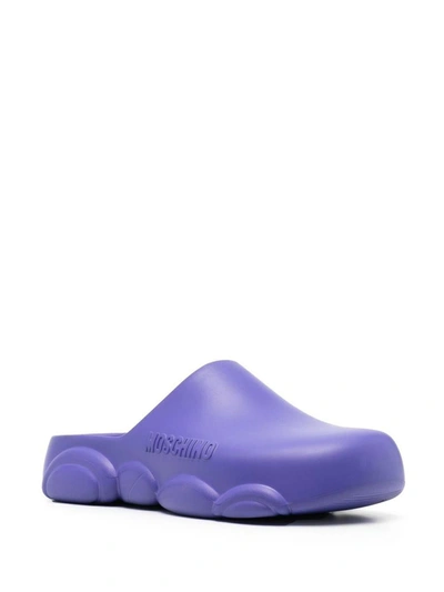 Shop Moschino Sandals In Purple