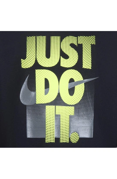 Nike Kids' Just Do It Long Sleeve Tee & Joggers Set In Dark Grey Heather/ Black
