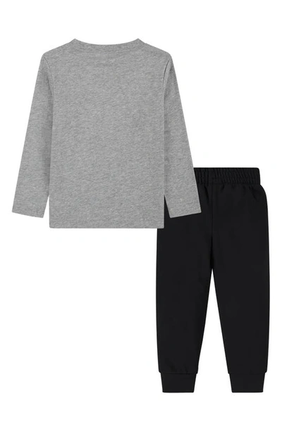 Nike Kids' Swoosh Long Sleeve Tee & Joggers Set In Black