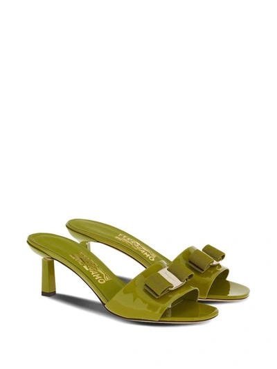 Shop Ferragamo Sandals In Green