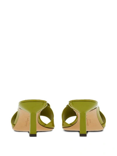 Shop Ferragamo Sandals In Green