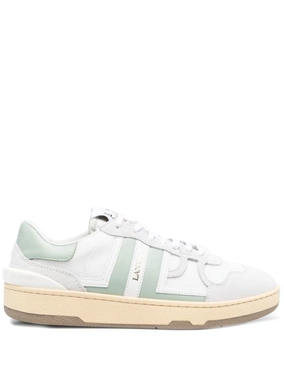 Shop Lanvin Sneakers In White/sage